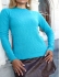Blusa Trança Espaçada – Ref. B25931 - Azul Turquesa