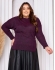 Blusa Decote Careca Manga Canelada – Ref. B25933 - Roxo
