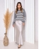 Blusa Canoa Quadriculado – Ref. B25913 - Cinza/Cru