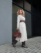 Vestido Oversized Mousse – Ref. B25932 - Natural
