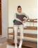 Blusa Bicolor Barcelona – Ref. B23754 - Cru / marrom