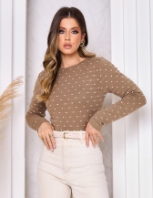 Blusa Poá Chile – Ref. B25919 - Bege/branca