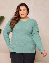 Blusa Plus Careca Losango – Ref. B25925 - Verde