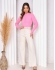 Blusa Canelada Diagonal – Ref. B25978 - Rosa