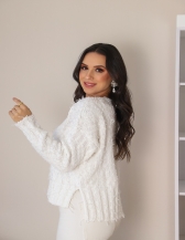 Blusa Ampla Fio Fantasia – Ref. B25903 - Branco