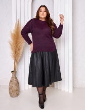 Blusa Decote Careca Manga Canelada – Ref. B25933 - Roxo